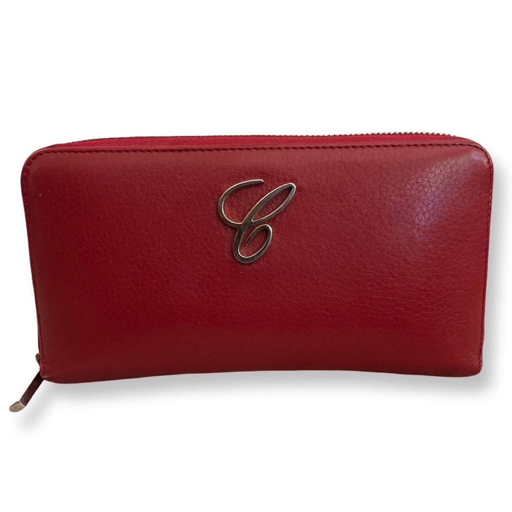 Chopard Red Leather Zip Wallet